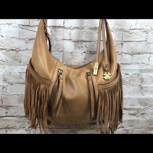Lucky Brand cross body Napa leather bag light brwn